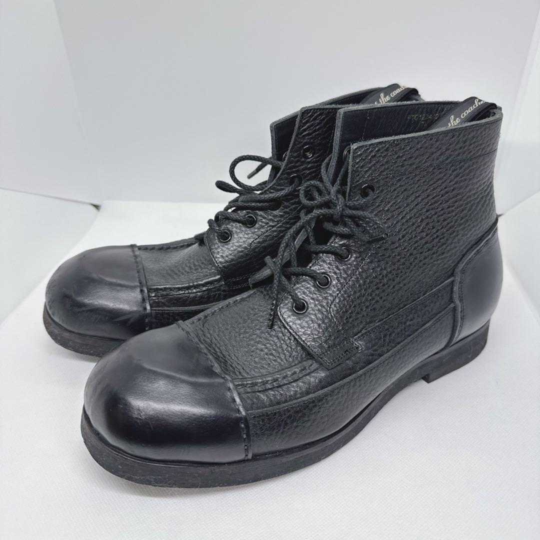 foot the coacher モカシン ワークブーツ 黒 7 26cm