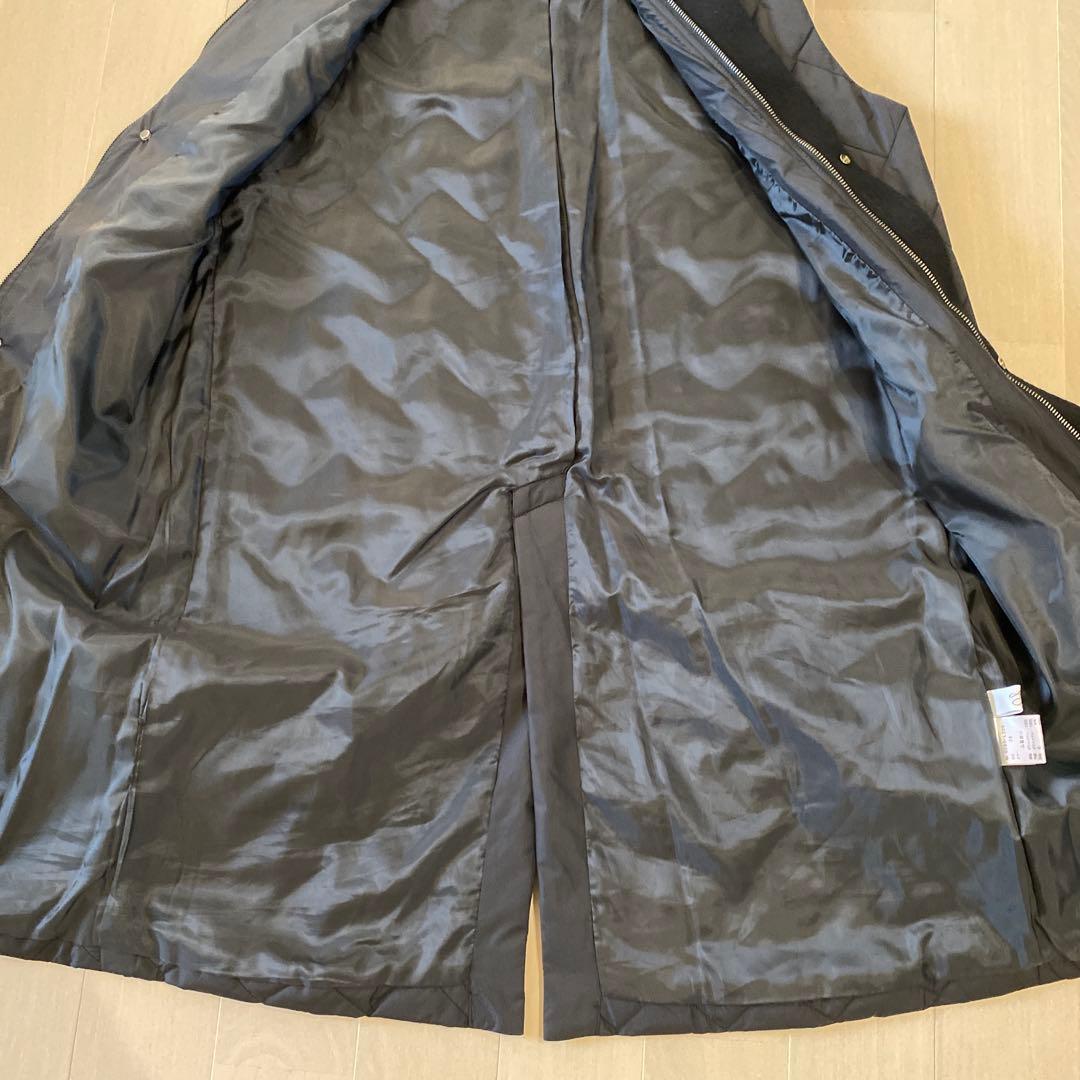 ブラック キルティング薄めダウンロングベスト 38 ほぼ未使用