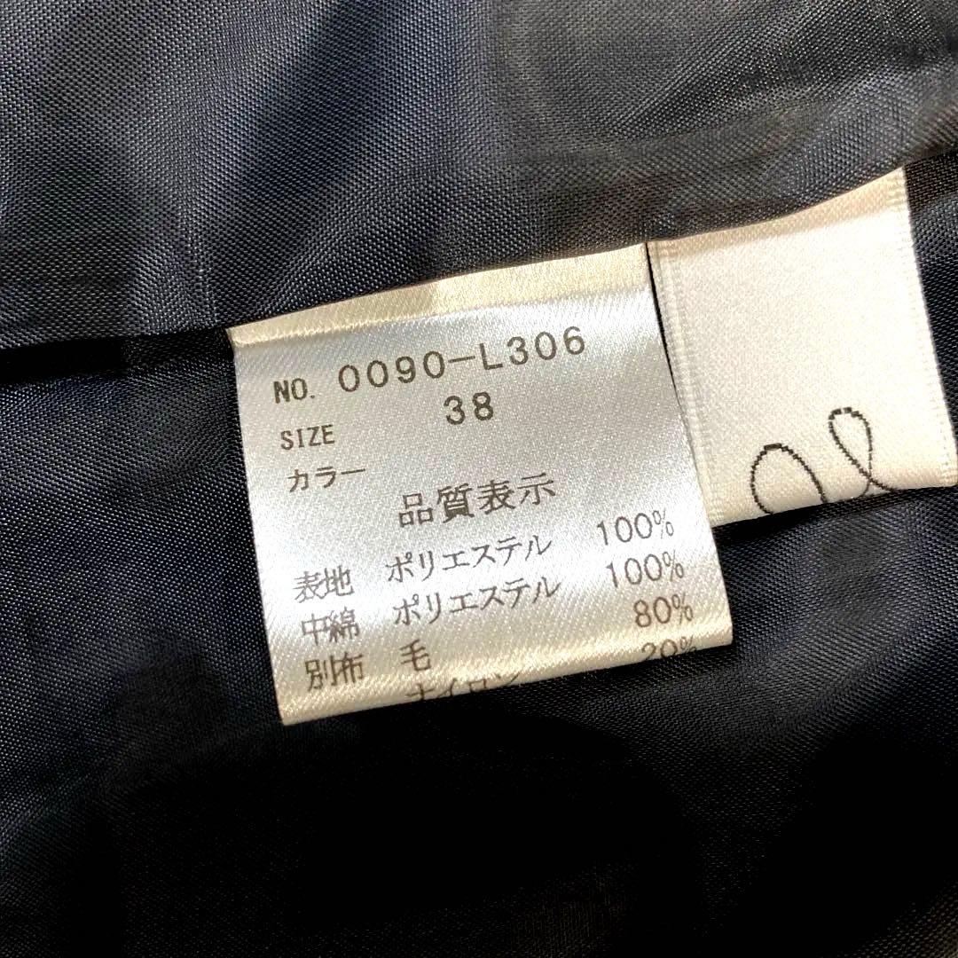 ブラック キルティング薄めダウンロングベスト 38 ほぼ未使用