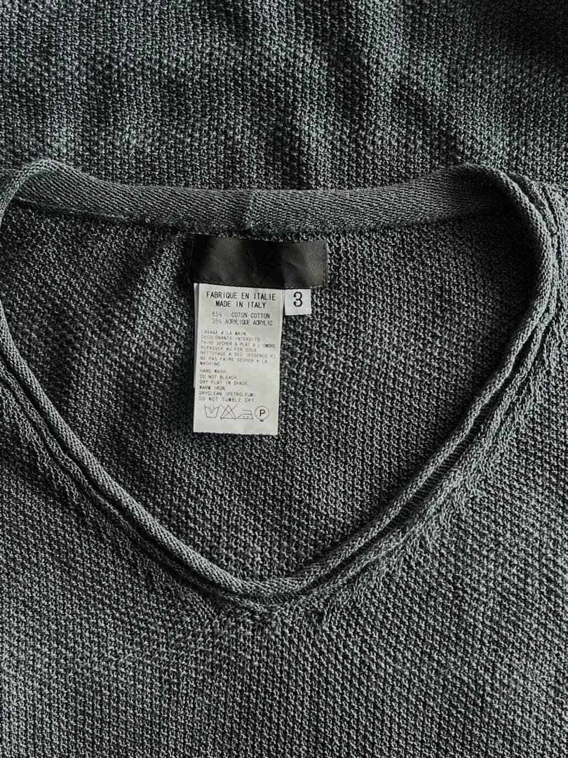 希少ヨウジヤマモトY's ワイズサマーニットベスト　イタリア製生地綿アクリル混紡