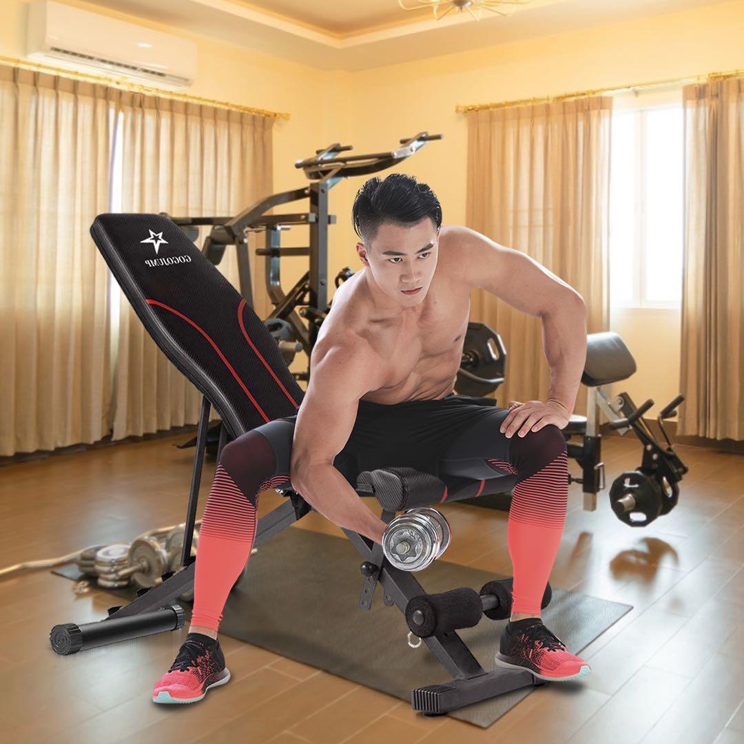 トレーニングベンチとダンベル2個セット