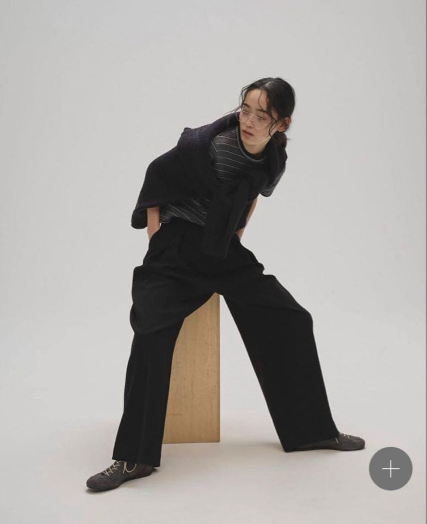 asana　TODAYFUL Border Ringer Teeグレー