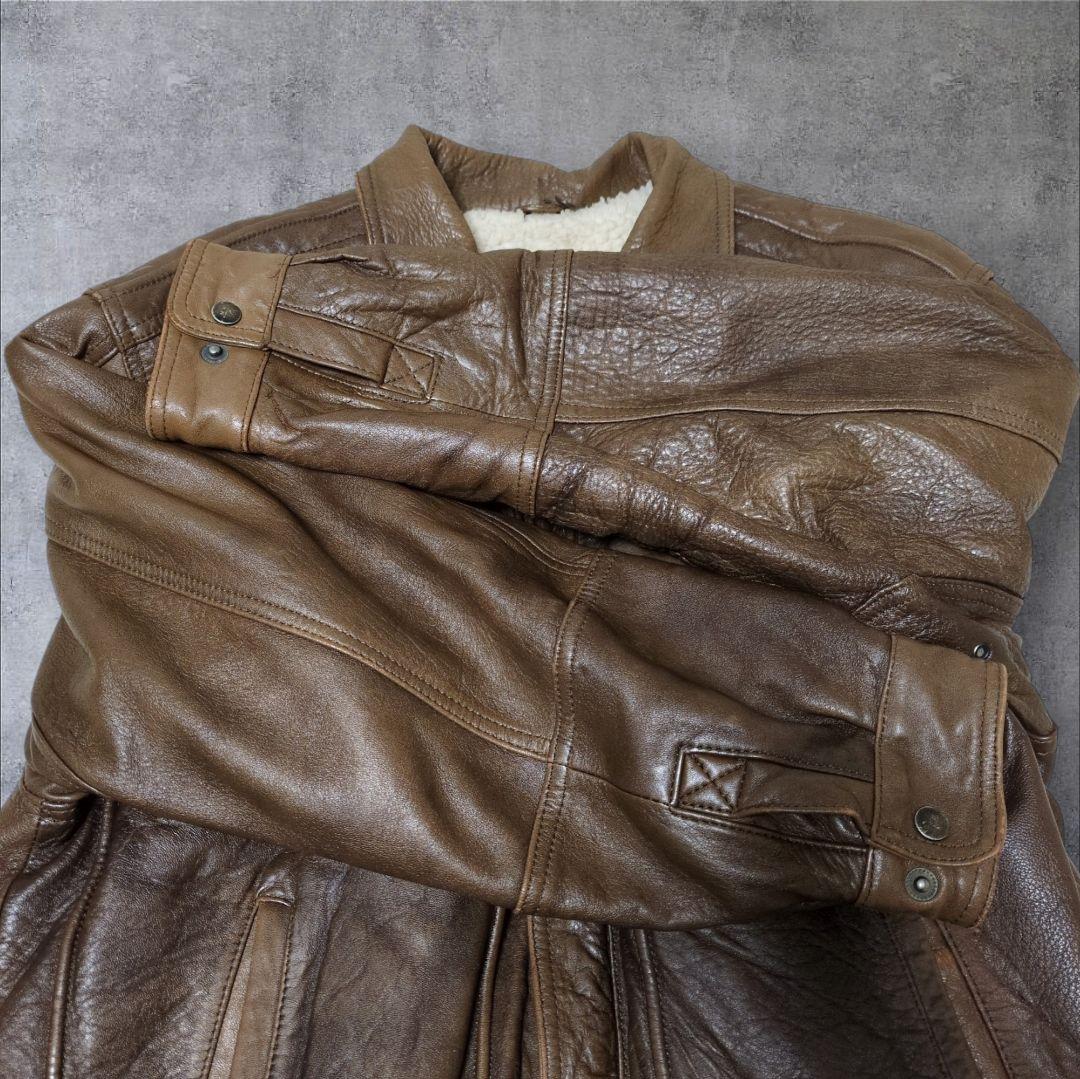 90s vintage A-2 フライトジャケット LL レザー 短丈 ボマー