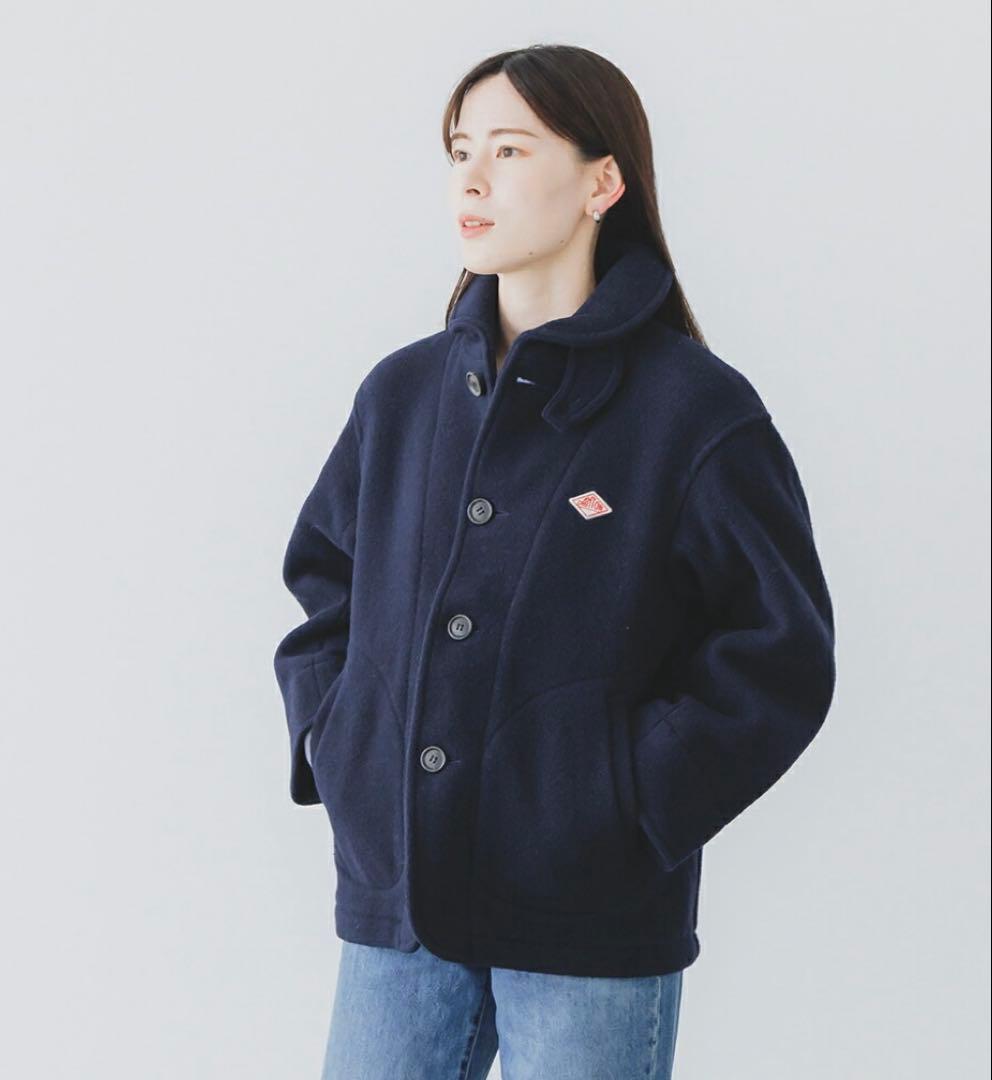 DANTON ダントン ウールモッサ ジャケット 38 ネイビー