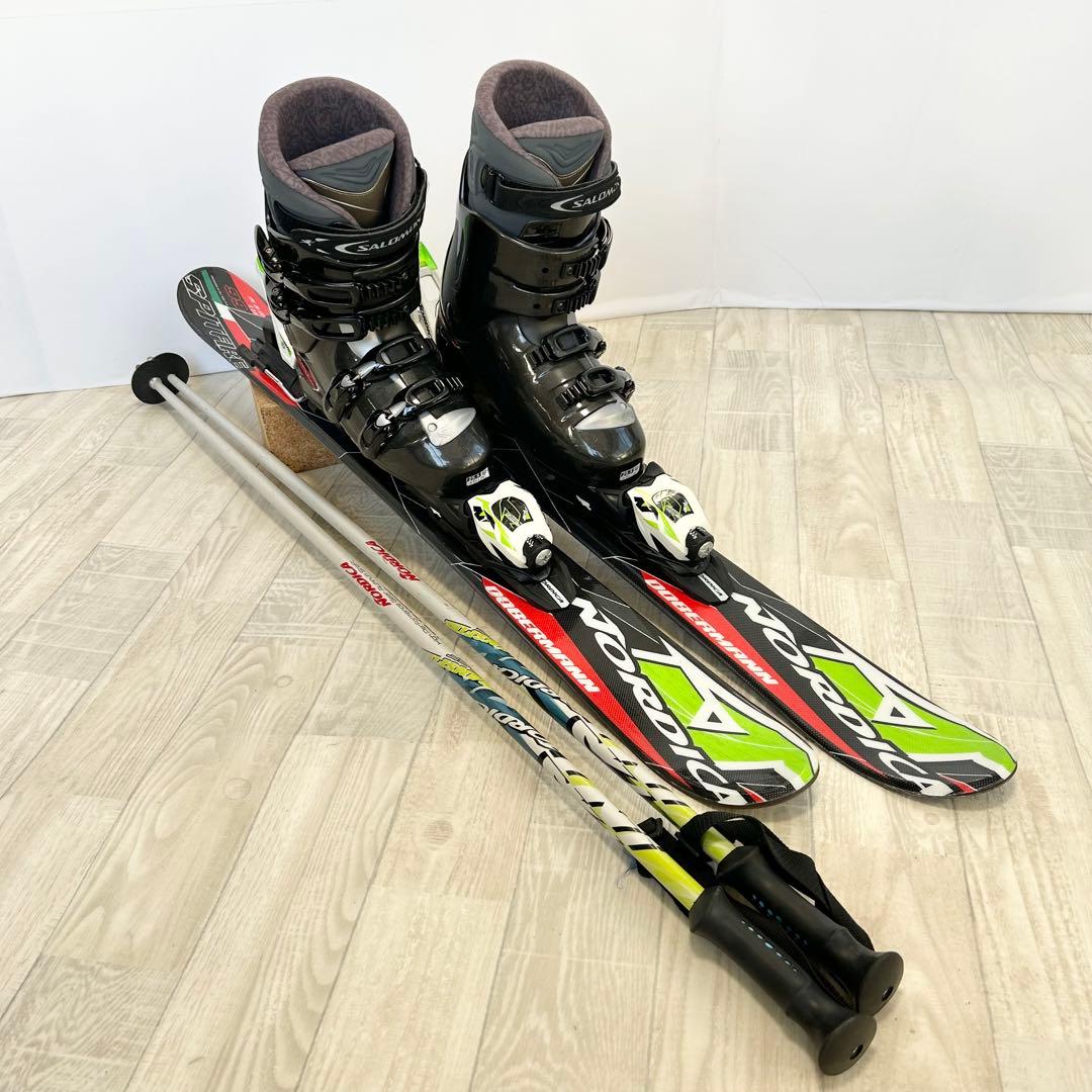 ノルディカ Spitfire 99㎝、 サロモン ブーツ 25.5㎝、ストック
