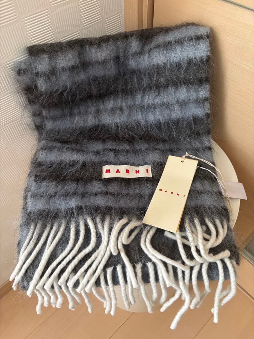 MARNI モヘアストライプマフラー