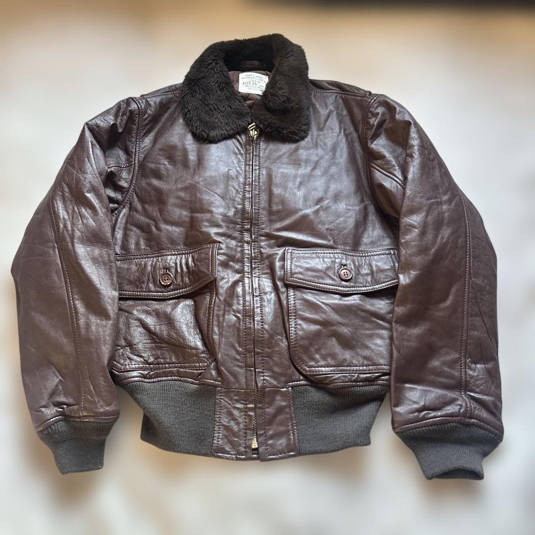 EDWIN G-1 カウレザー ボア フライトジャケット L