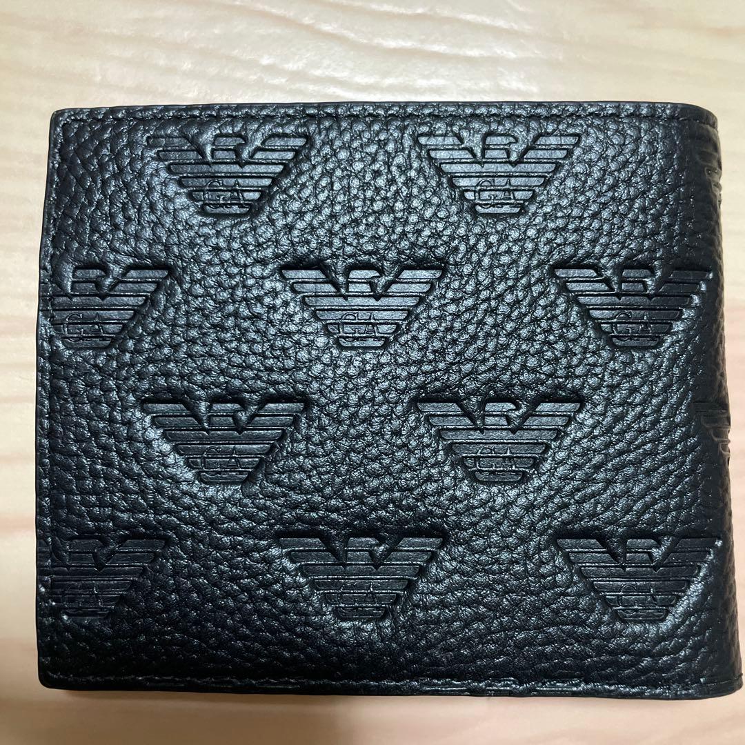 [新品未使用]エンポリオアルマーニ イーグルエンボスロゴ 二つ折り財布