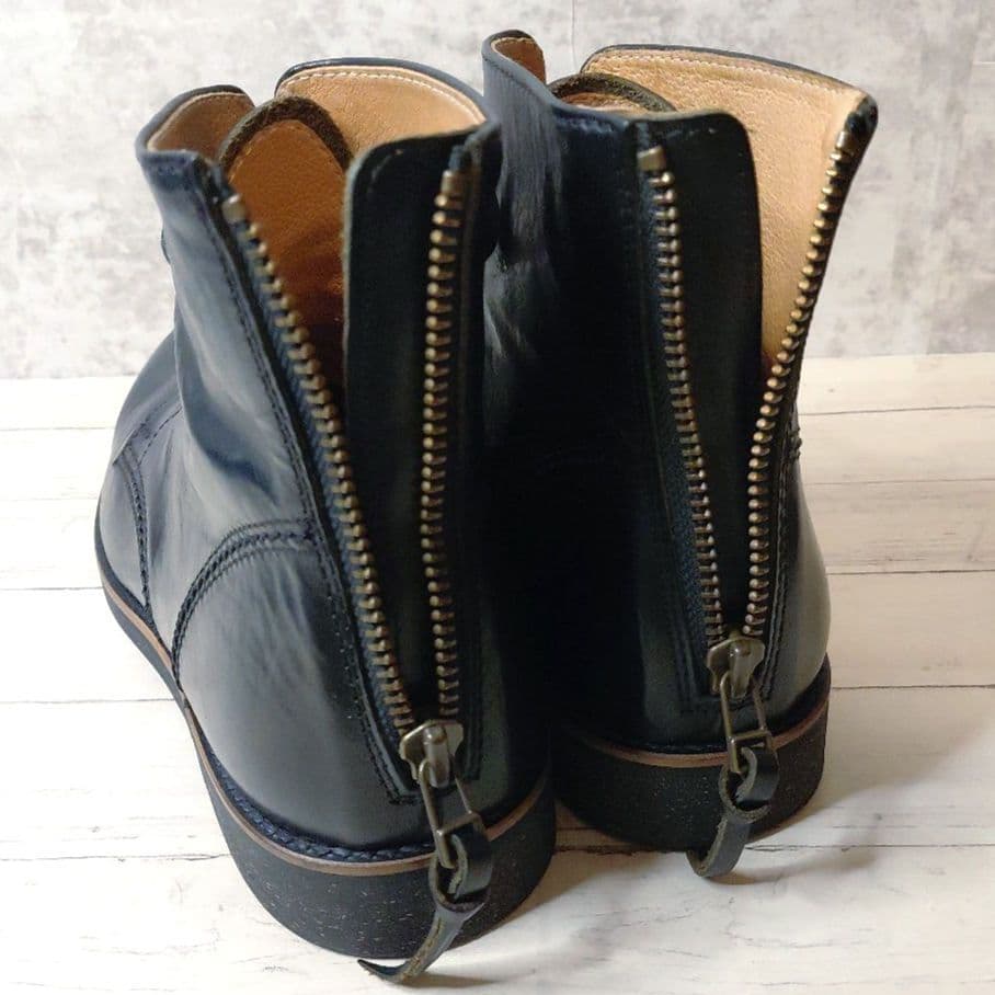 美品✨PADRONE バックジップ チャッカブーツ レースアップ 42 27.5