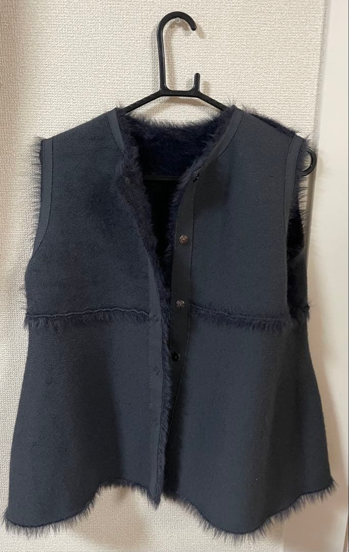 【3983】完売品 Ballsey フェザーヤーンぺプラムベスト S