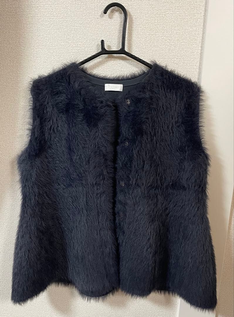 【3983】完売品 Ballsey フェザーヤーンぺプラムベスト S