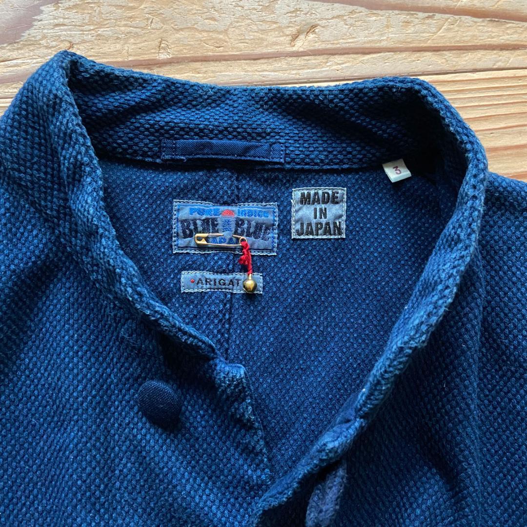 BLUE BLUE JAPAN 刺し子チャイナジャケット インディゴ size3