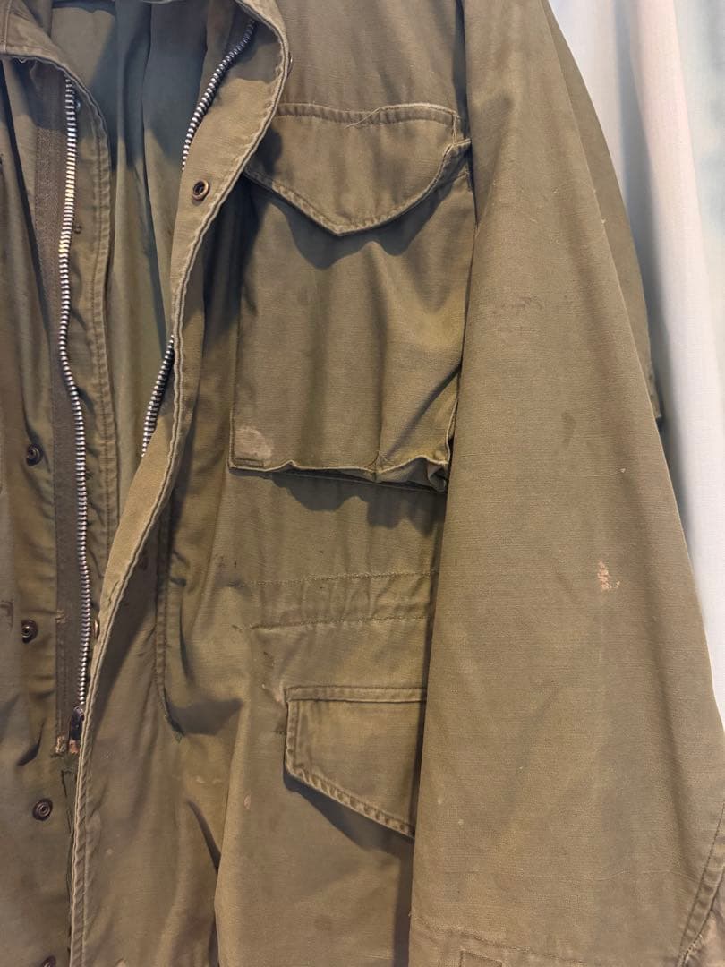 60s 古着 M-65フィールドジャケット 2nd M〜S アルミジップ