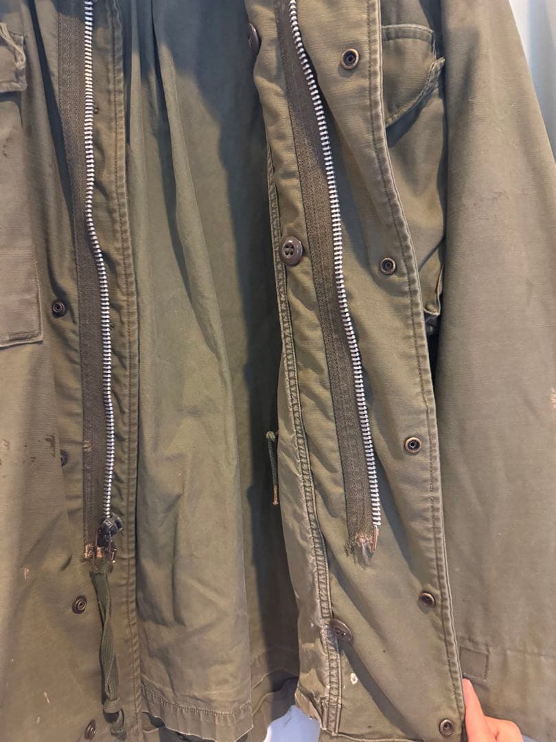 60s 古着 M-65フィールドジャケット 2nd M〜S アルミジップ
