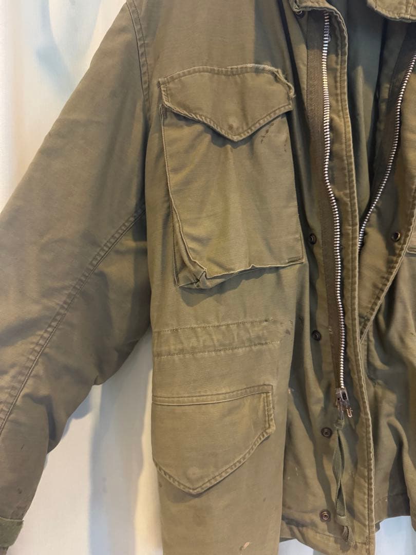 60s 古着 M-65フィールドジャケット 2nd M〜S アルミジップ
