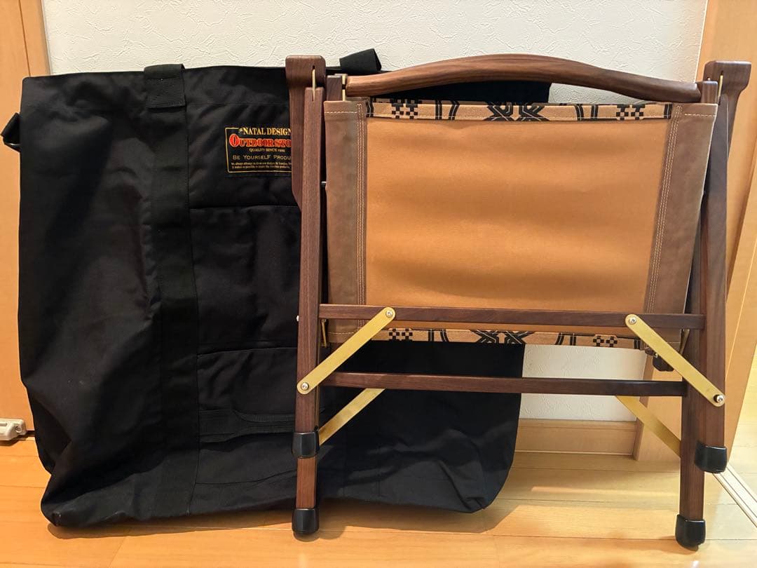 新品GARAKUDAダークブラウン YURAチェアKamping BigTote