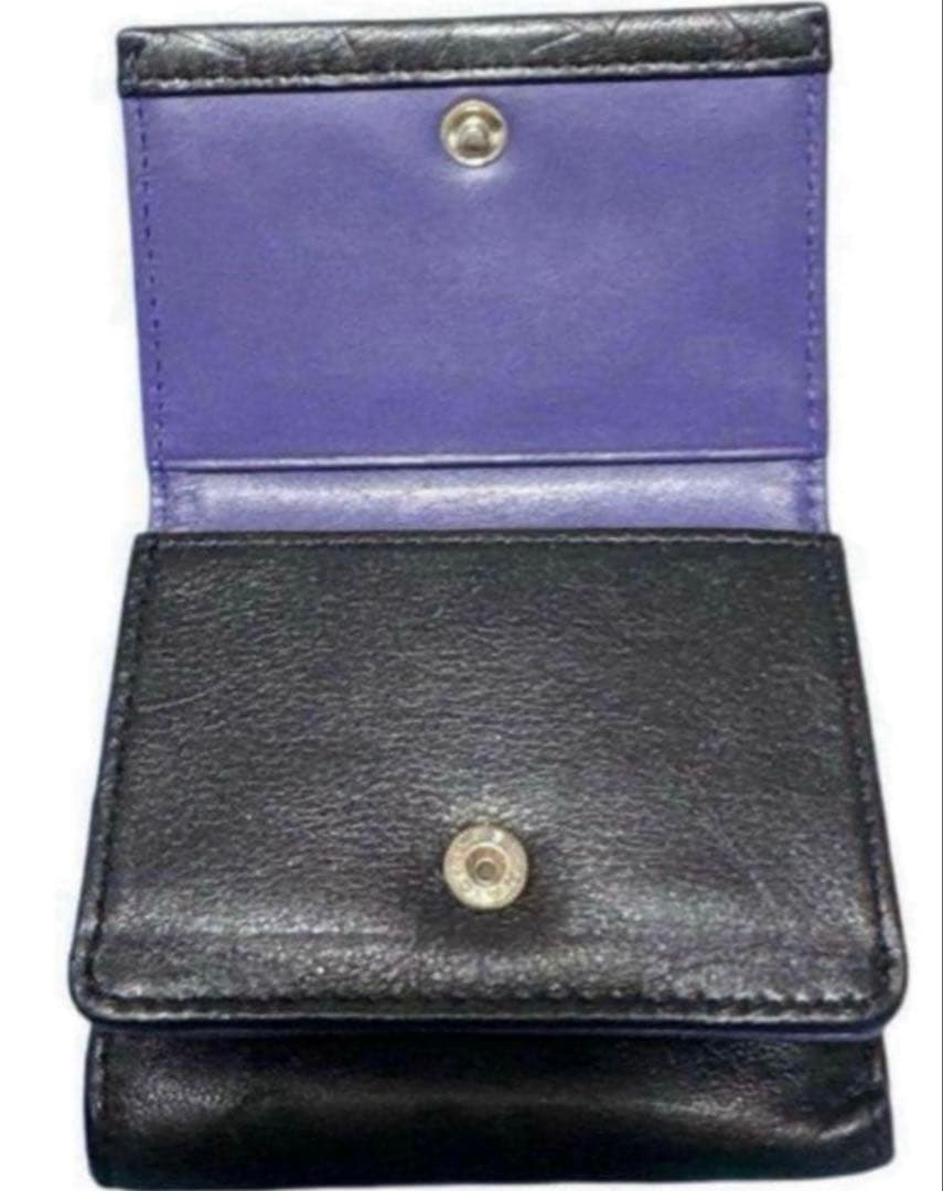 美品 ANNA SUI アナスイ ホロスコープ 財布 ブラックxパープル