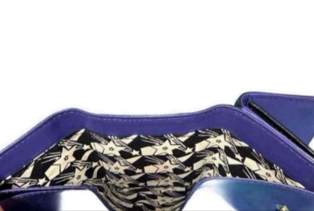 美品 ANNA SUI アナスイ ホロスコープ 財布 ブラックxパープル
