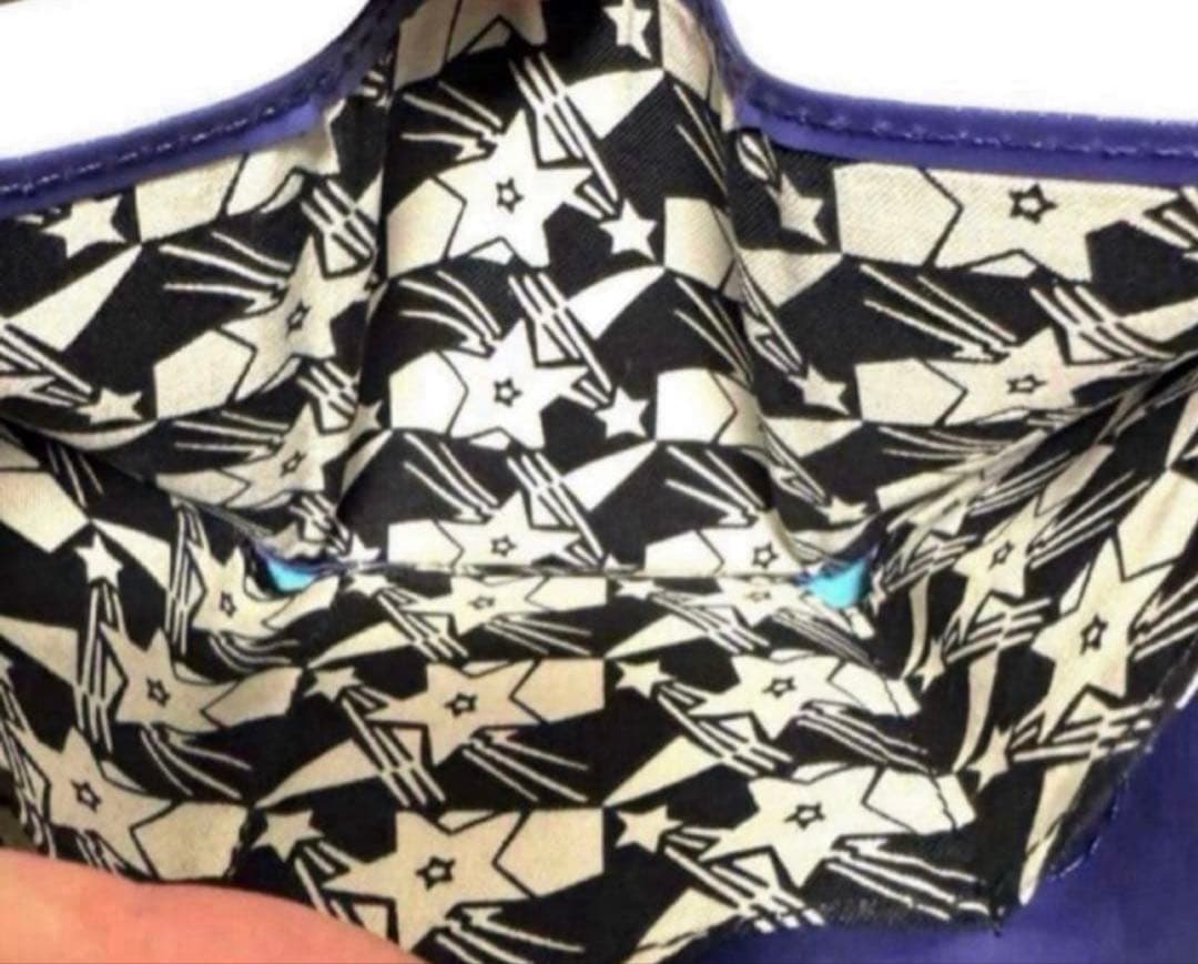 美品 ANNA SUI アナスイ ホロスコープ 財布 ブラックxパープル