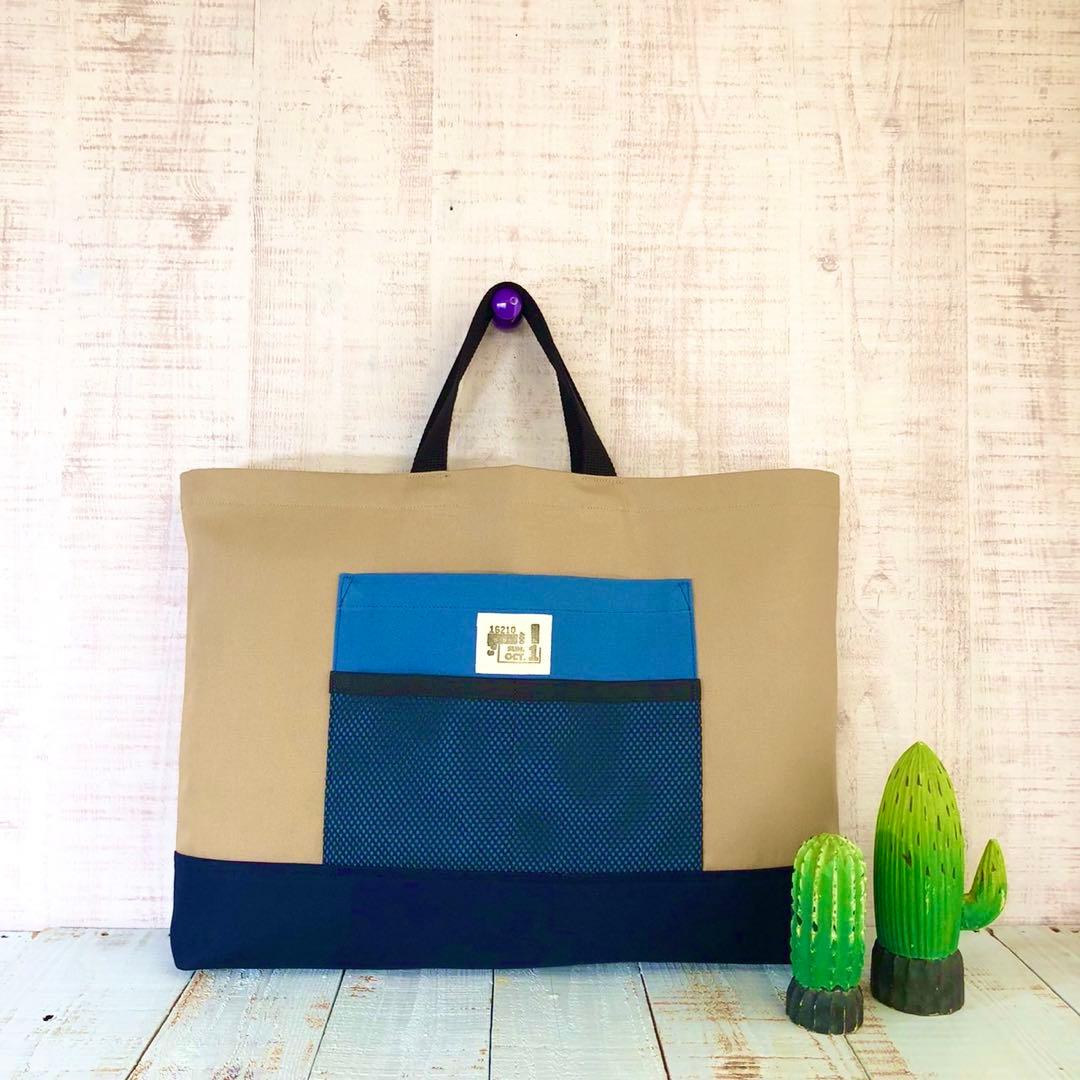 アウトドア風デザイン☆入園入学バッグ3点セット A&D合計６点