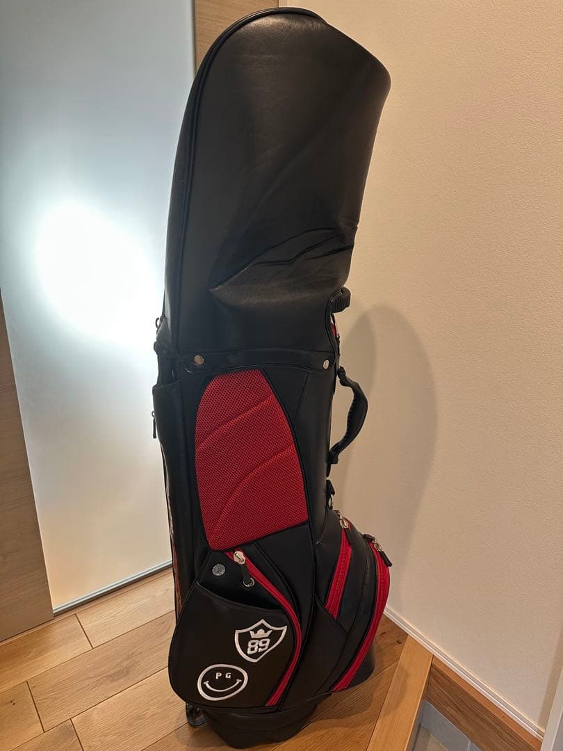PEARLY GATES キャディバッグ 黒/赤
