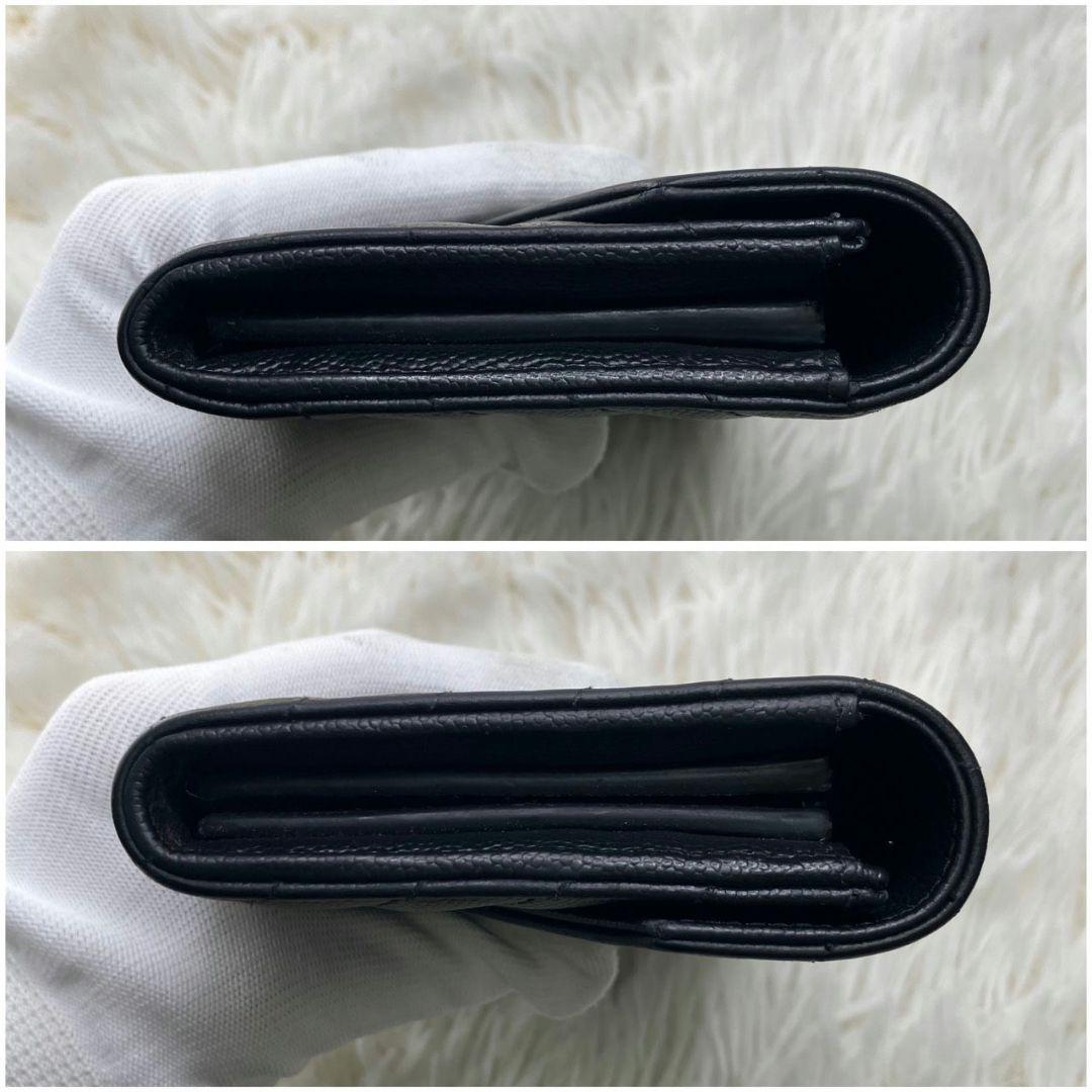 大人気✨サンローラン 長財布 キャビアスキン カサンドラロゴ ブラック