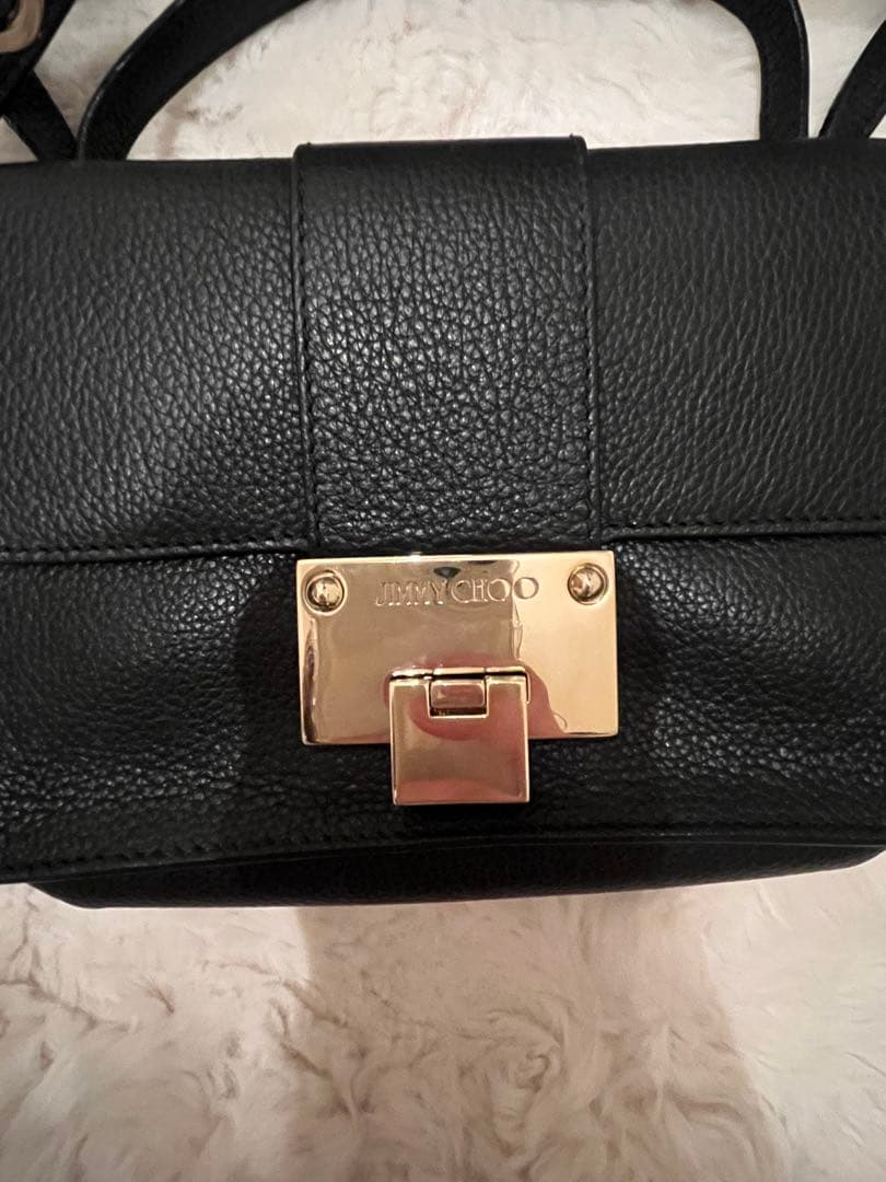 JIMMY CHOO ジミーチュウ ブラックショルダーバッグ