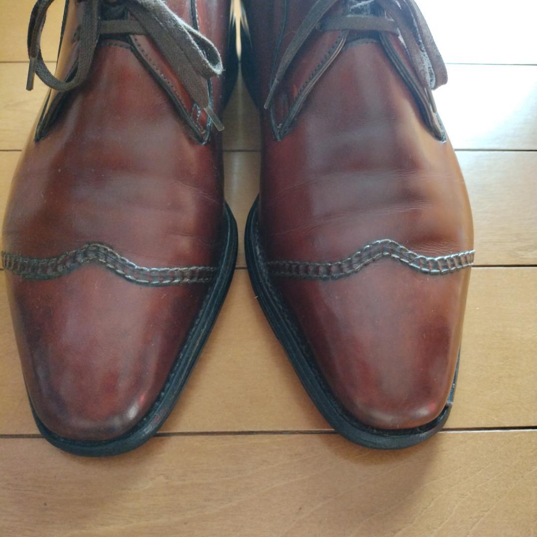 JOHN LOBB　ブラウンウィングチップレザーシューズ