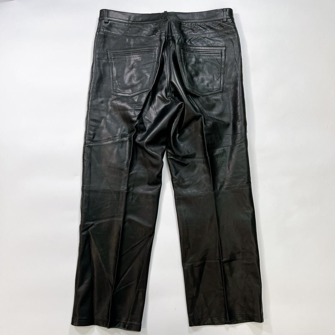 VERSACE CLASSIC ラム レザーパンツ ブラック 52 L 本革