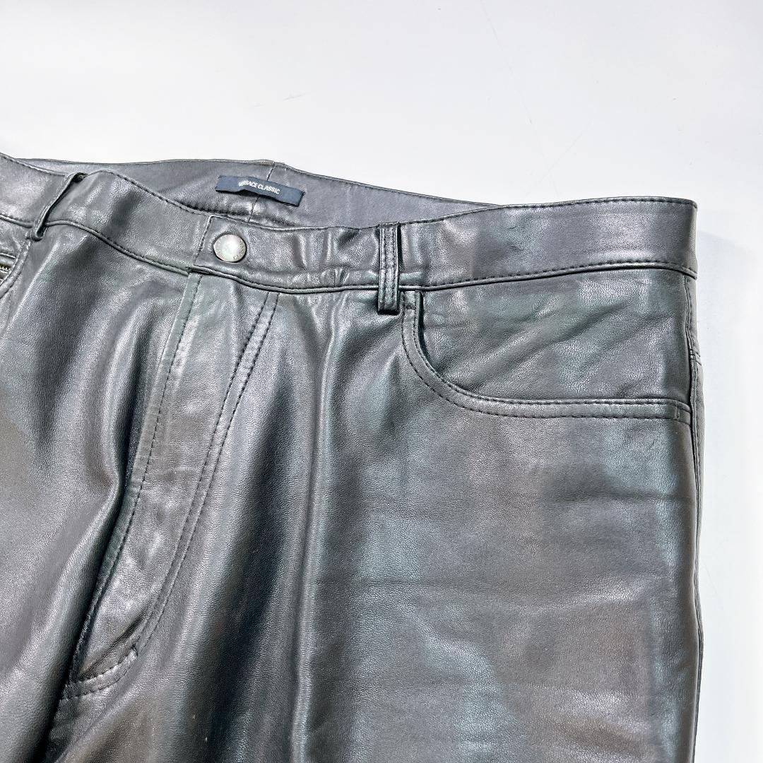 VERSACE CLASSIC ラム レザーパンツ ブラック 52 L 本革