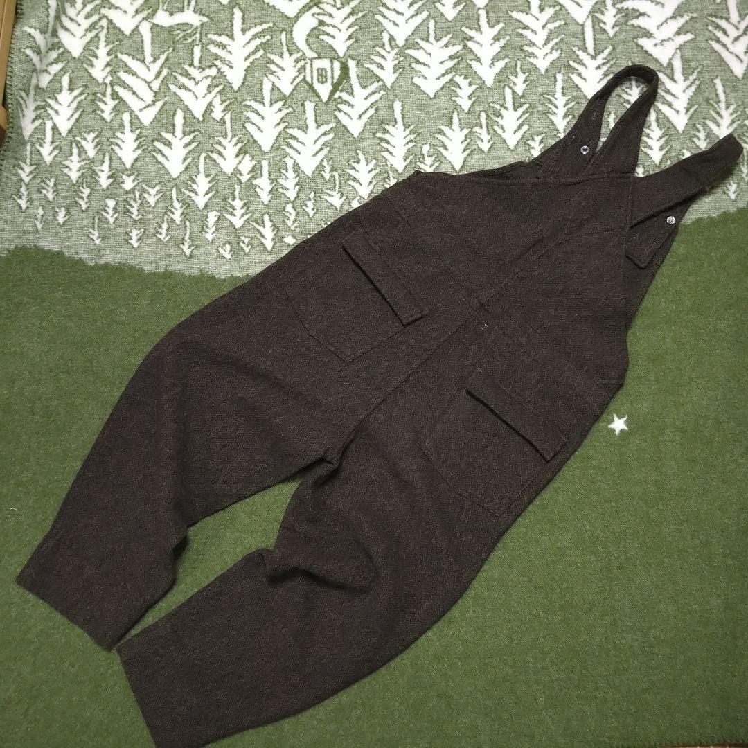 タグ付⭕️UNIVERSAL TISSU 　ヘリンボーンウール サロペットパンツ