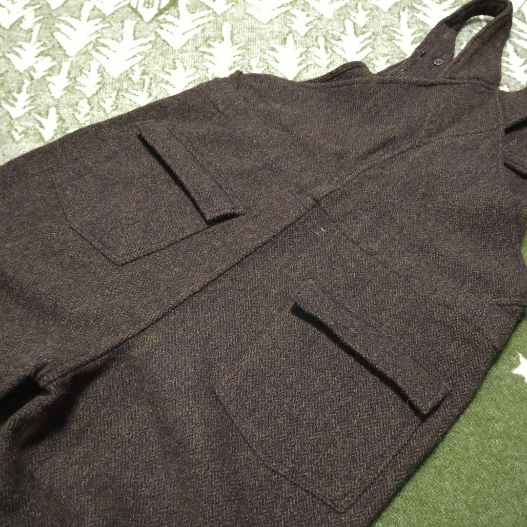 タグ付⭕️UNIVERSAL TISSU 　ヘリンボーンウール サロペットパンツ