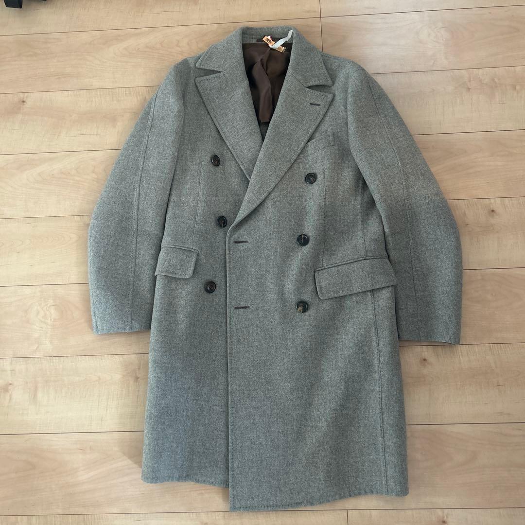 Stile Latino Napoli ダブルブレスト チェスターコート グレー