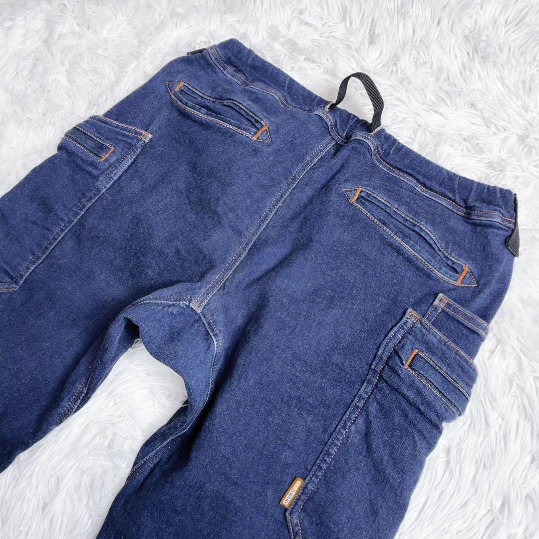 【グリップスワニー × ルートコー】 ワークパンツ デニム ストレッチ 濃紺