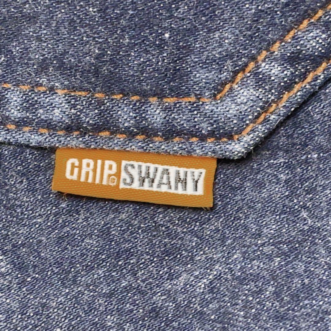 【グリップスワニー × ルートコー】 ワークパンツ デニム ストレッチ 濃紺
