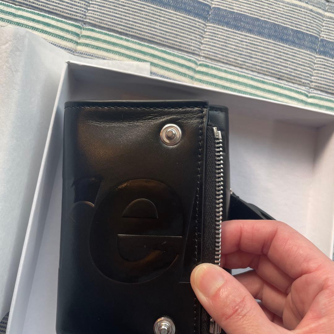 Supreme ブラック レザー ウォレットチェーン