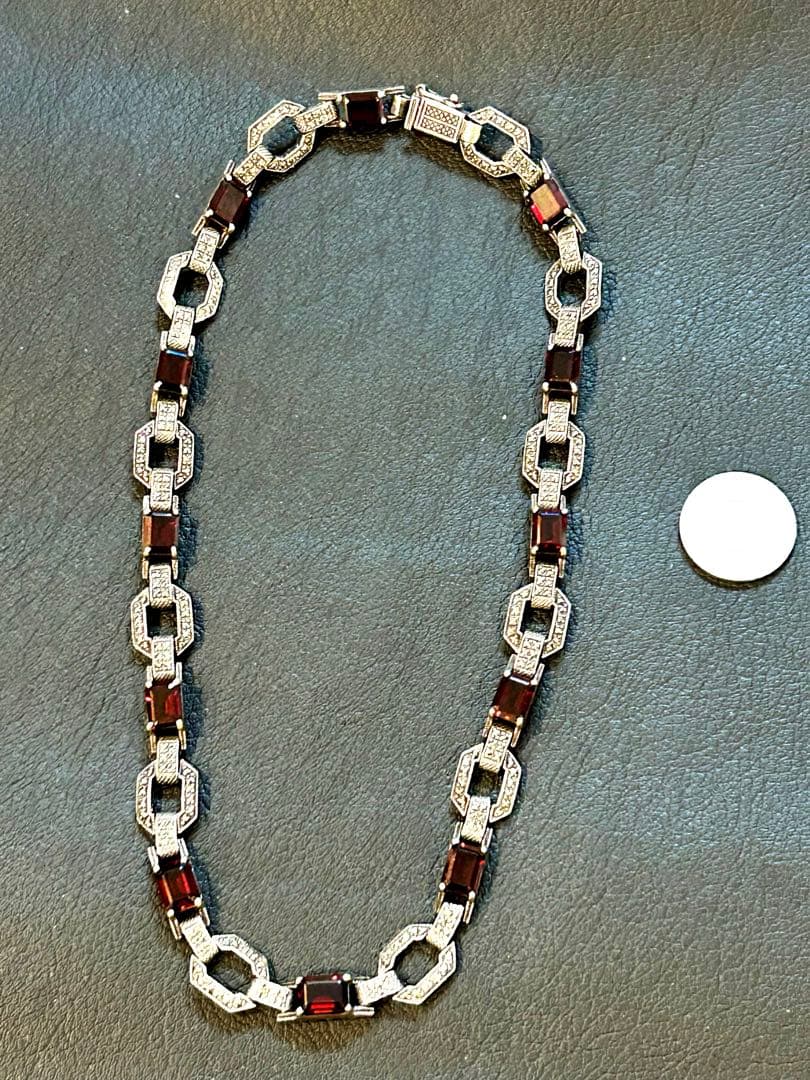 ビンテージ【Silver925】 ネックレス マーカサイト51.5g