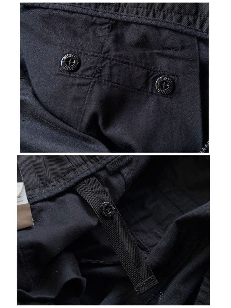 【希少品】ストーンアイランド カーゴパンツ ワッペン ウール混 ブラック W32