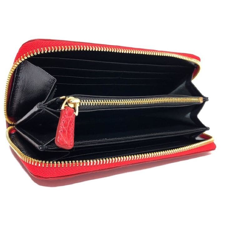 GYPS FLAT クロコダイル長財布 レッド