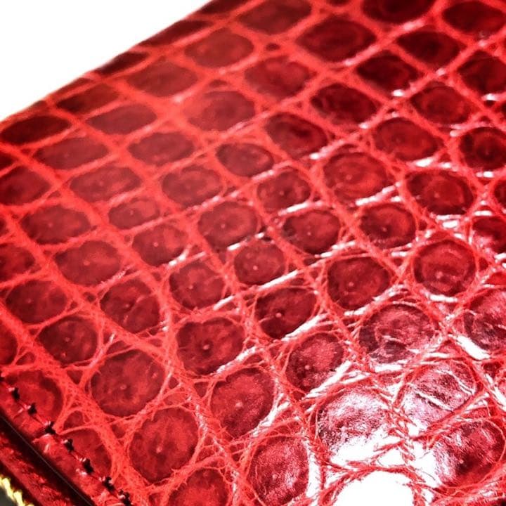 GYPS FLAT クロコダイル長財布 レッド