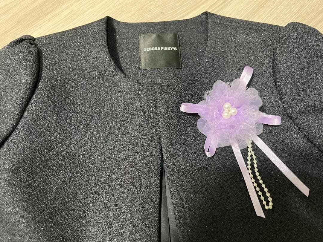 入学式 卒園式 女の子 ボレロワンピース 黒と紫