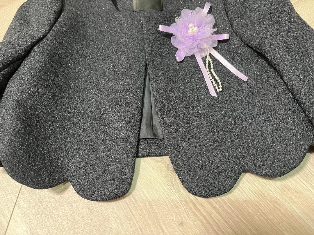 入学式 卒園式 女の子 ボレロワンピース 黒と紫