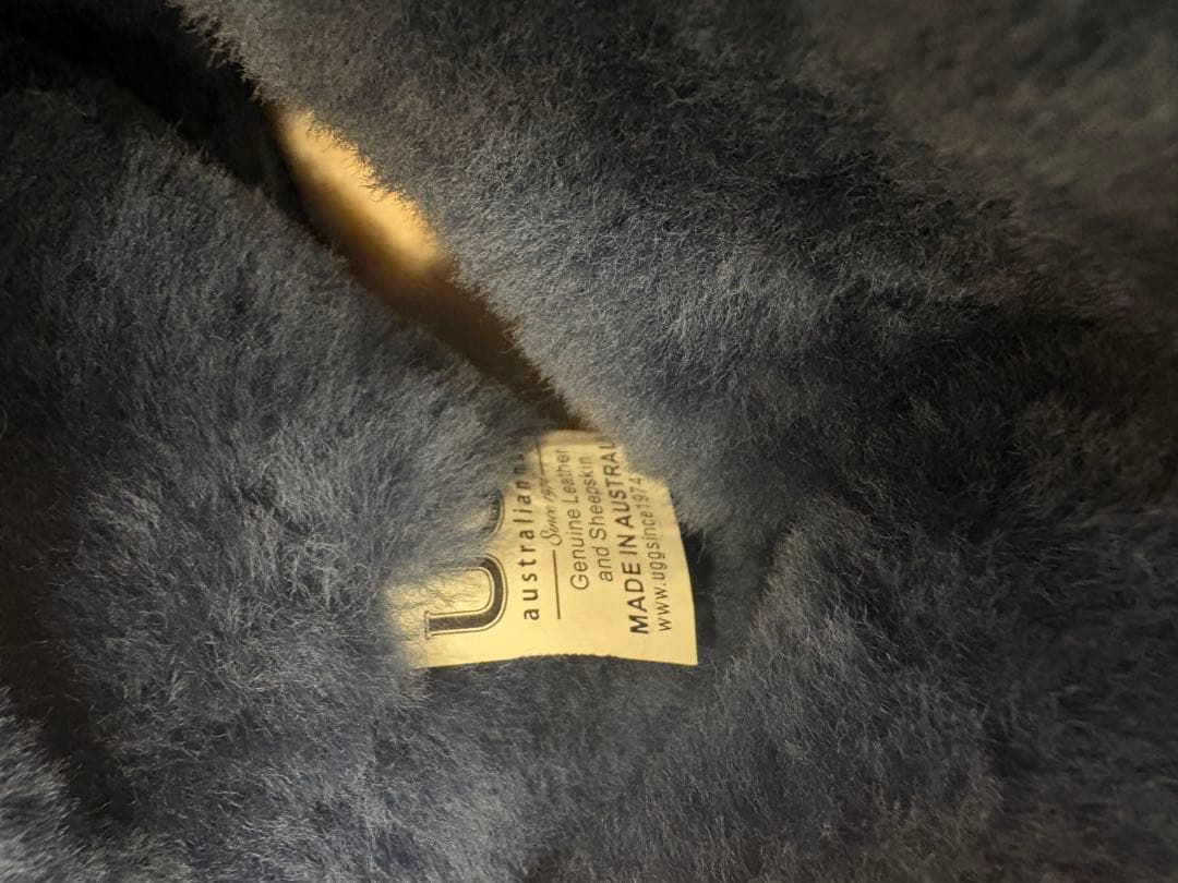 UGG 28.0 ムートンブーツ ネイビー 収納袋付き