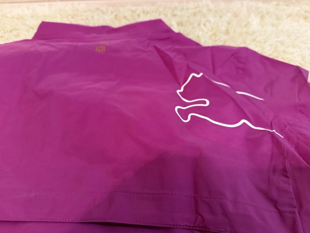 新品未使用PUMA レディース レインスーツ Oサイズ パープルセット