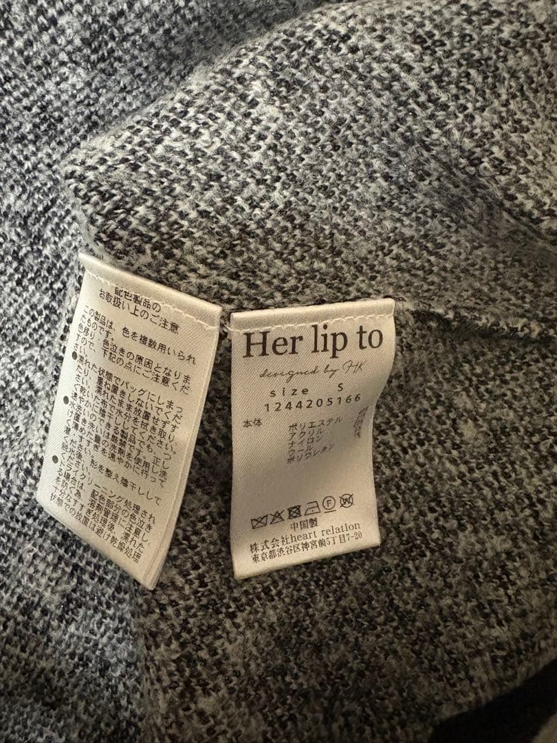 herlipto Pantheon Checked Knit Dress 黒