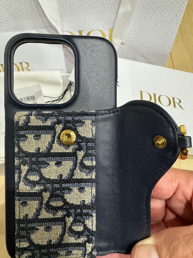 Dior Saddle iPhone15proケース　ブラック