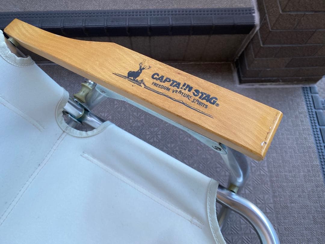 キャプテンスタッグ 折りたたみベンチ ホワイト白_鹿ベンチ