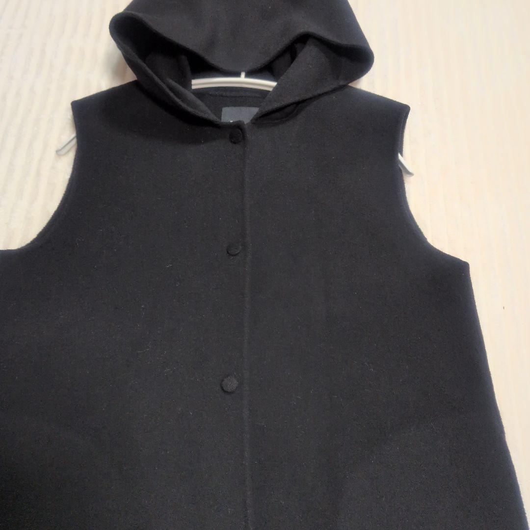 Theory フード付きブラックベスト S　黒