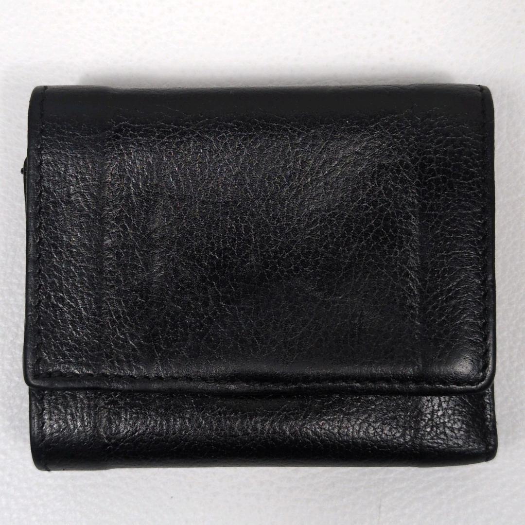 イルビゾンテ トリフォルド 三つ折り 財布 コンパクト ブラック シボ