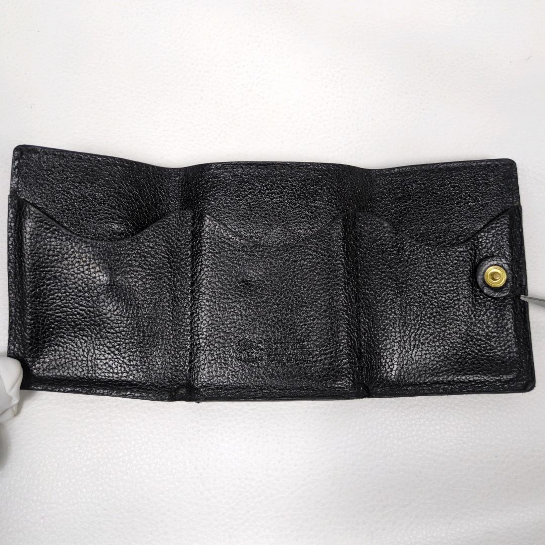 イルビゾンテ トリフォルド 三つ折り 財布 コンパクト ブラック シボ